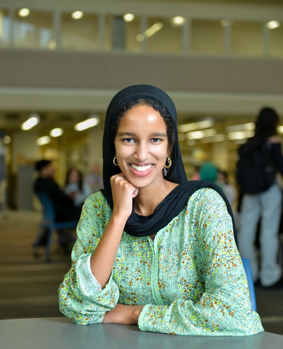 A smiling student on the AI Future Scholars programme