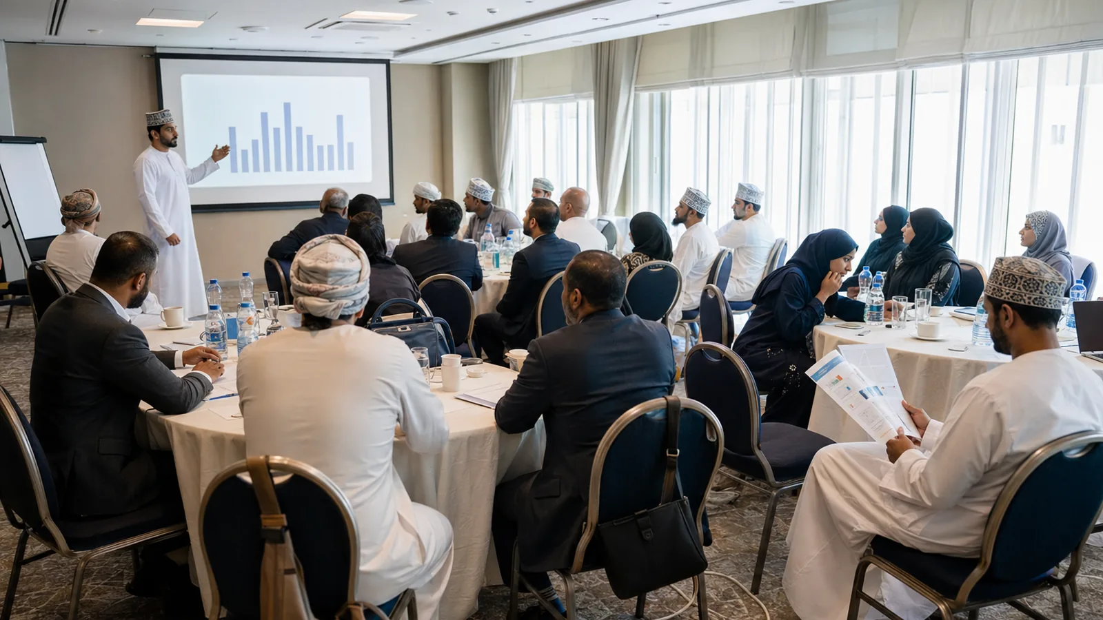 Open workshop session with delegates in Muscat