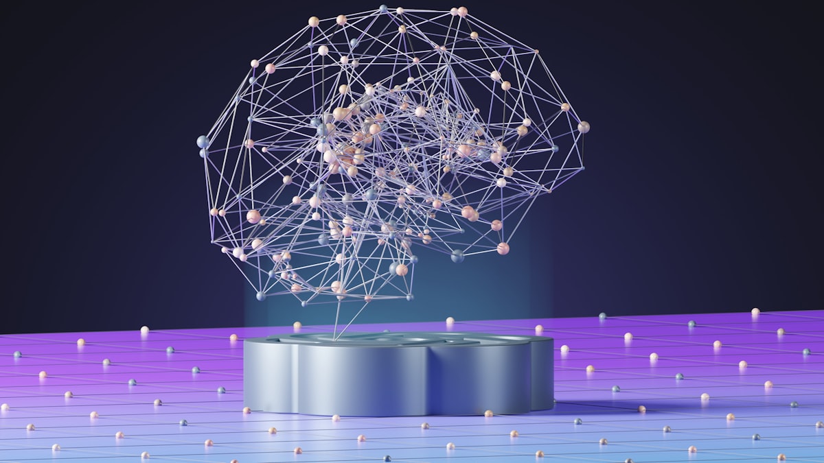 An abstract visualisation of an AI neural network