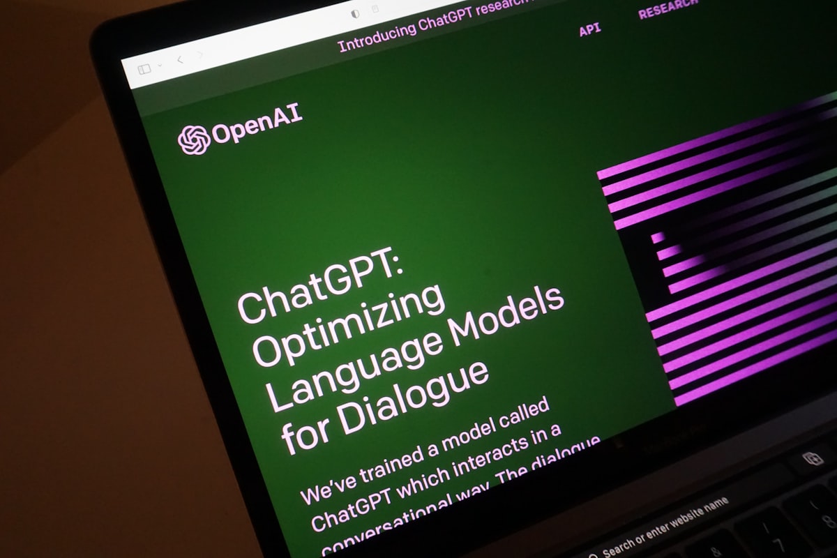 A screen showing an AI language model in use
