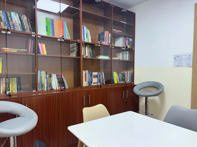 Resource library and study corner at Future Skills Academy